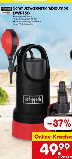 Netto Marken-Discount Scheppach schmutzwasserkombipumpe dwp750 Angebot