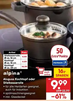 Netto Marken-Discount Alpina stielkasserolle Angebot