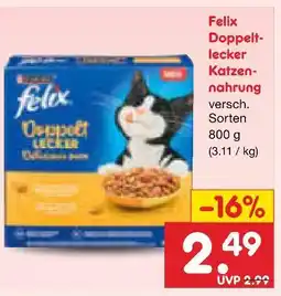 Netto Marken-Discount Felix doppelt-lecker katzennahrung Angebot