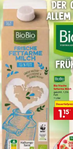 Netto Marken-Discount Biobio frische fettarme milch Angebot
