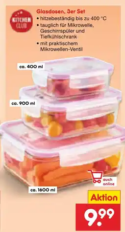 Netto Marken-Discount Glasdosen, 3er set Angebot