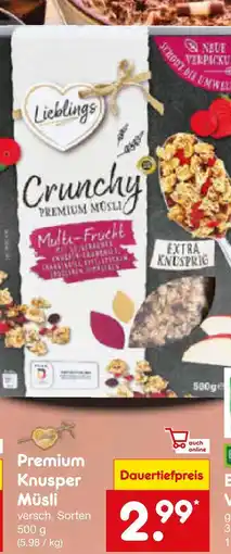 Netto Marken-Discount Lieblings premium knusper müsli Angebot