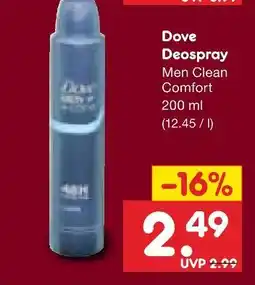 Netto Marken-Discount Dove deospray men clean comfort Angebot