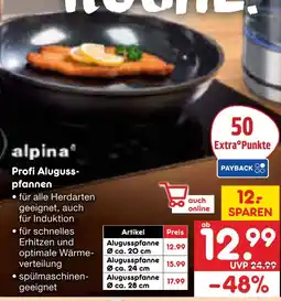 Netto Marken-Discount Alpina profi alugusspfanne ø ca. 20 cm Angebot