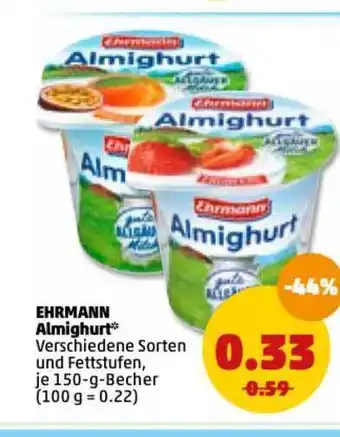 PENNY Ehrmann Almighurt 150g Becher Angebot