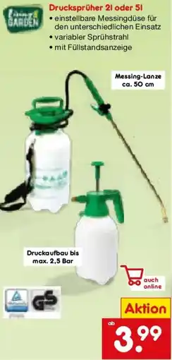 Netto Marken-Discount Living & Garden Drucksprüher 2 l oder 5 l Angebot