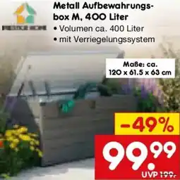 Netto Marken-Discount Metall Aufbewahrungsbox M, 400 Liter Angebot