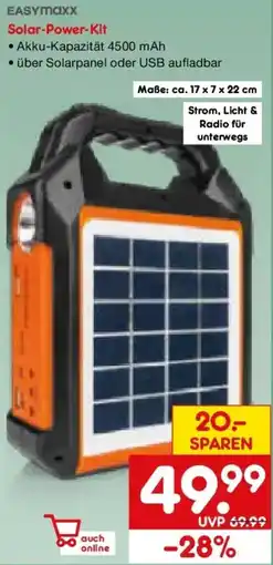 Netto Marken-Discount Easymaxx Solar-Power-Kit Angebot
