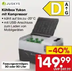 Netto Marken-Discount JUSKYS Kühlbox Yukon mit Kompressor Angebot
