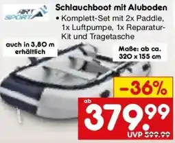 Netto Marken-Discount ART SPORT Schlauchboot mit Aluboden Angebot