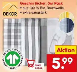 Netto Marken-Discount DEKOR Geschirrtücher, 3er Pack Angebot