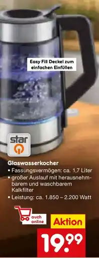 Netto Marken-Discount star Glaswasserkocher Angebot