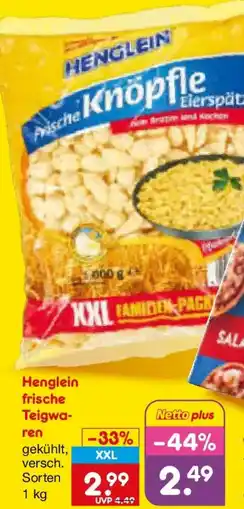 Netto Marken-Discount Henglein frische Teigwaren Angebot