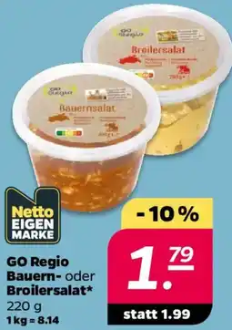 NETTO GO Regio Bauern oder Broilersalat Angebot