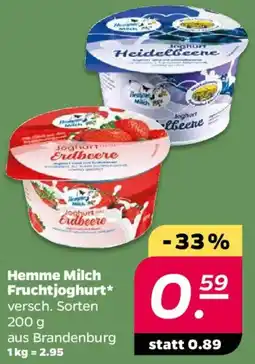 NETTO Hemme Milch Fruchtjoghurt Angebot