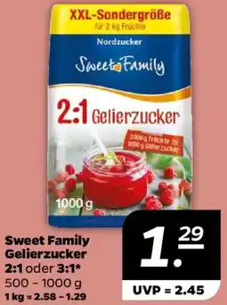 NETTO Sweet Family Gelierzucker 2:1 oder 3:1 Angebot