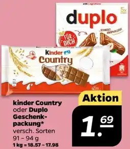 NETTO kinder Country oder Duplo Geschenkpackung Angebot