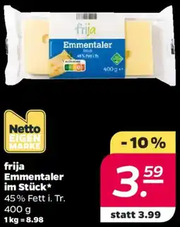 NETTO frija Emmentaler im Stück Angebot
