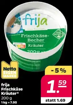 NETTO frija Frischkäse Kräuter Angebot