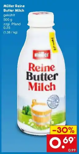 Netto Marken-Discount Müller Reine Butter Milch Angebot