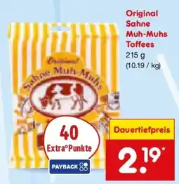 Netto Marken-Discount Original Sahne Muh-Muhs Toffees Angebot