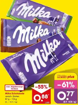Netto Marken-Discount Milka Schokolade Angebot