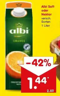 Netto Marken-Discount Albi Saft oder Nektar Angebot