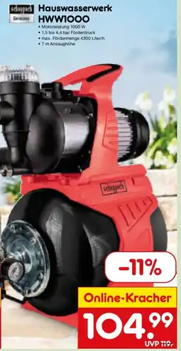Netto Marken-Discount Hauswasserwerk HWW1000 Angebot