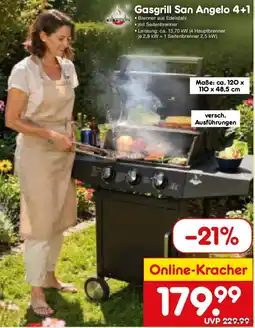 Netto Marken-Discount Gasgrill San Angelo 4+1 Angebot