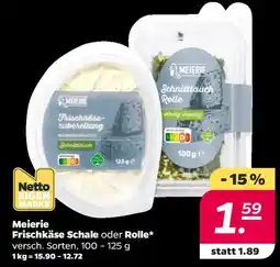 NETTO Meierie Frischkäse Schale oder Rolle Angebot