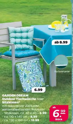 NETTO GARDEN DREAM Outdoor Tischwäsche oder Sitzkissen Angebot