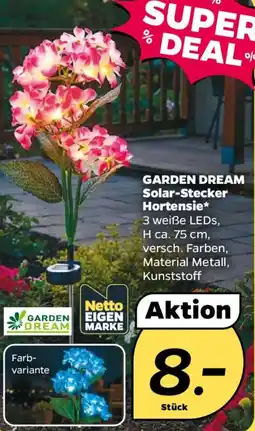 NETTO GARDEN DREAM Solar-Stecker Hortensie Angebot