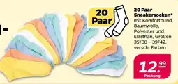 NETTO 20 Paar Sneakersocken Angebot