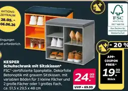 NETTO KESPER Schuhschrank mit Sitzkissen Angebot