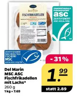 NETTO Del Marin MSC ASC Fischfrikadellen mit Lachs Angebot