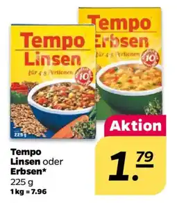 NETTO Tempo Linsen oder Erbsen Angebot