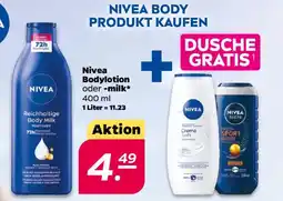 NETTO Nivea Bodylotion oder -milk Angebot