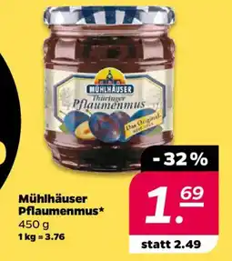 NETTO Mühlhäuser Pflaumenmus Angebot