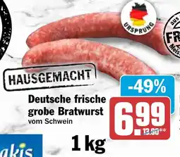HIT Deutsche frische grobe Bratwurst Angebot