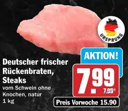 HIT Deutscher frischer Rückenbraten, Steaks Angebot