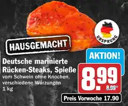 HIT Deutsche marinierte Rücken-Steaks, Spieße Angebot