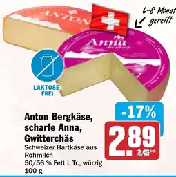 HIT Anton Bergkäse, scharfe Anna, Gwitterchäs Angebot