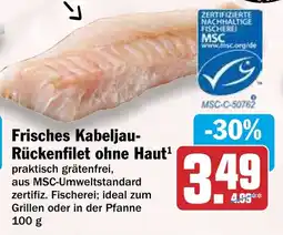 HIT Frisches Kabeljau Rückenfilet ohne Haut Angebot