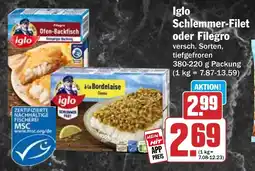 HIT iglo Schlemmer-Filet oder Filegro Angebot