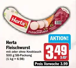HIT Herta Fleischwurst Angebot