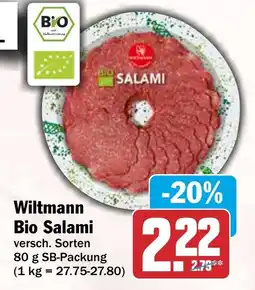 HIT Wiltmann Bio Salami Angebot