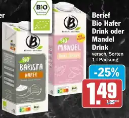HIT Berief Bio Hafer Drink oder Mandel Drink Angebot