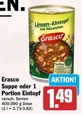 HIT Erasco Suppe oder 1 Portion Eintopf Angebot