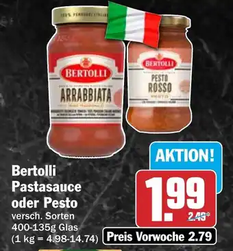 HIT Bertolli Pastasauce oder Pesto Angebot