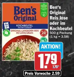 HIT Ben's Original Reis lose oder im Kochbeutel Angebot